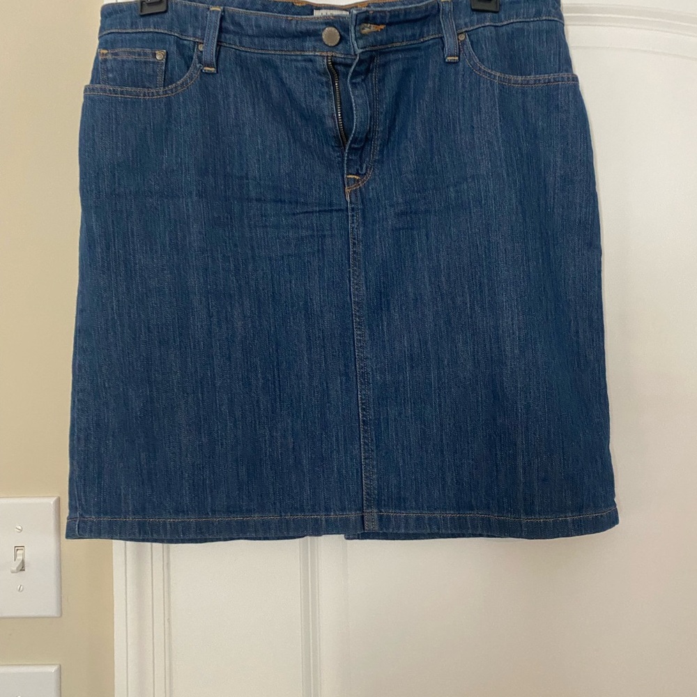 L.L. Bean Dark Blue Denim Mini Skirt